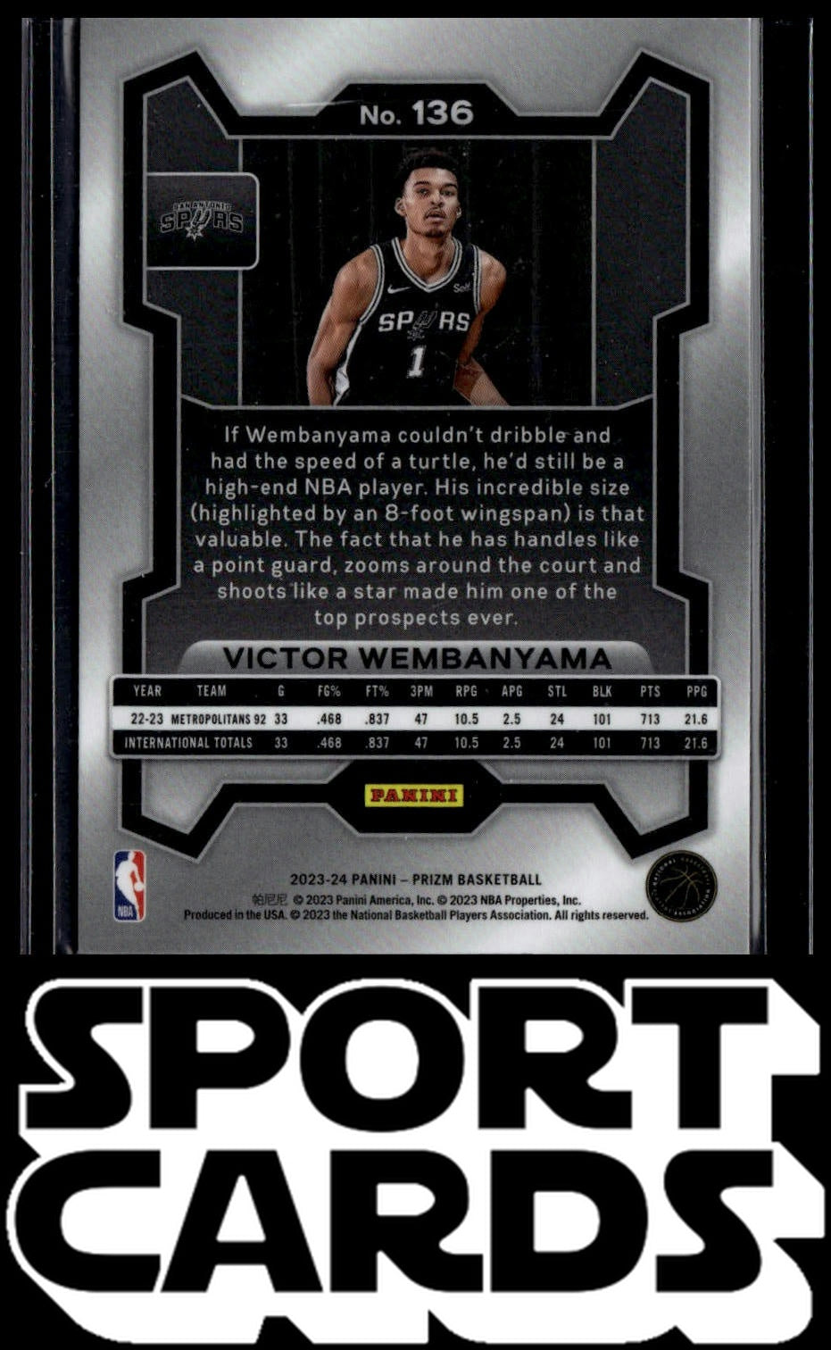 2023-24 Panini Prizm #136 Victor Wembanyama