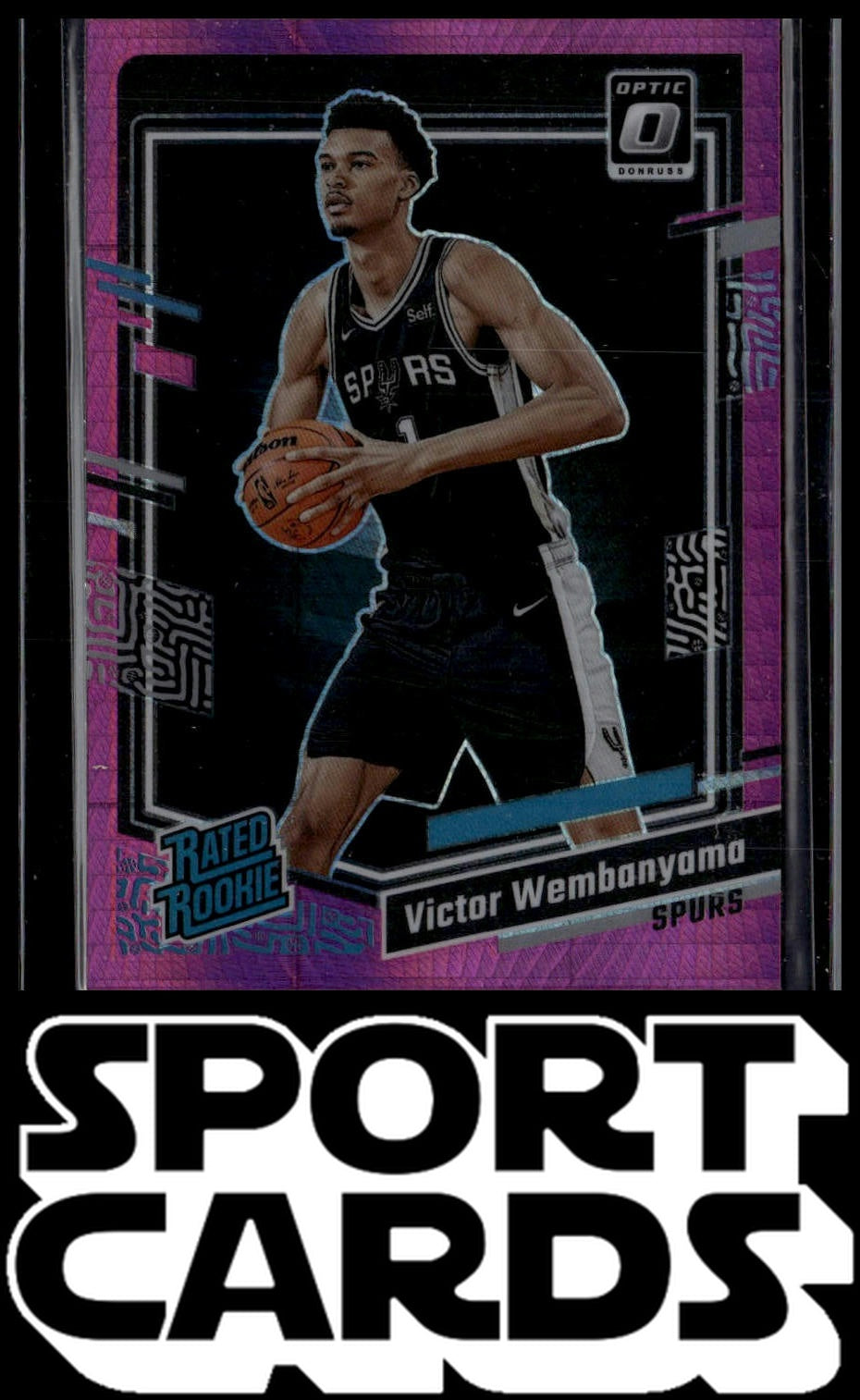 2023-24 Donruss Optic #225 Victor Wembanyama Hyper Pink SportCards.com