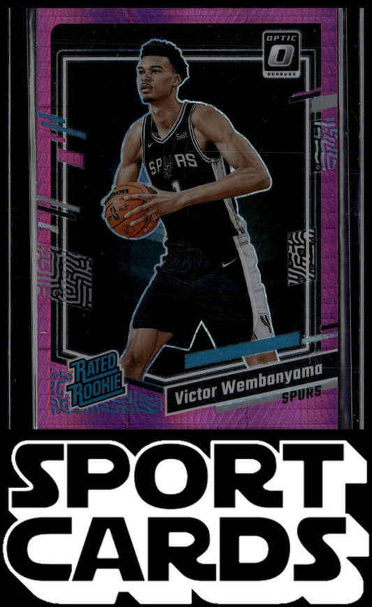 2023-24 Donruss Optic #225 Victor Wembanyama Hyper Pink SportCards.com
