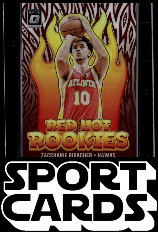 2024-25 Donruss Optic #9 Zaccharie Risacher Red Hot Rookies SportCards.com