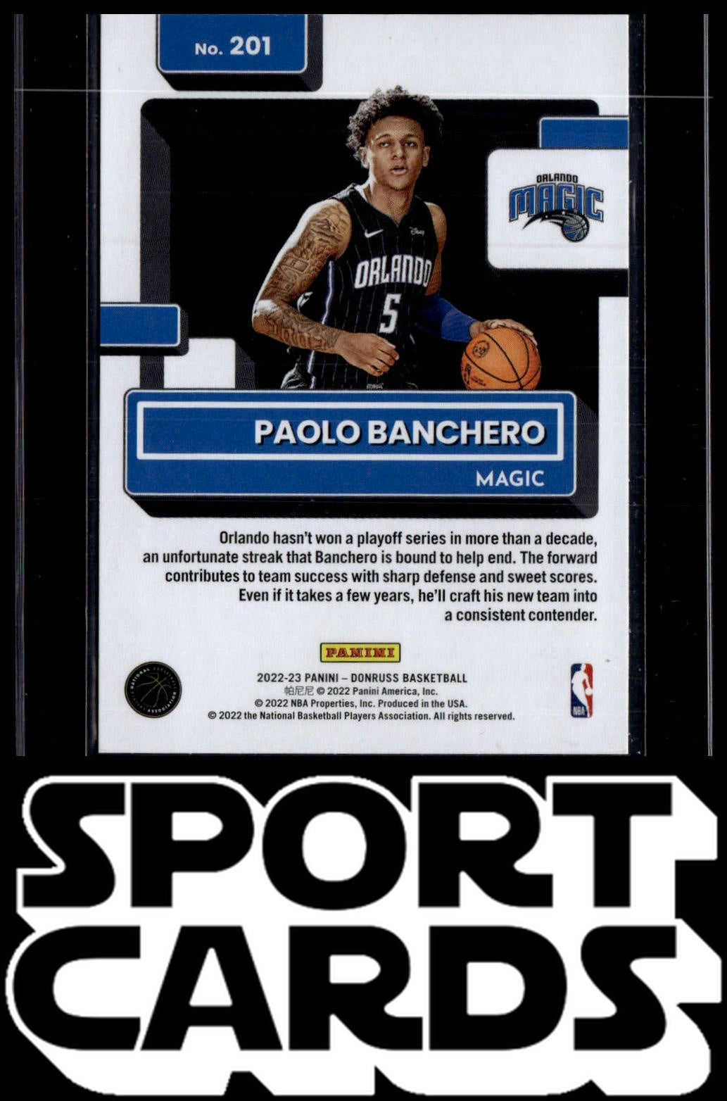 2022-23 Donruss #201 Paolo Banchero SportCards.com