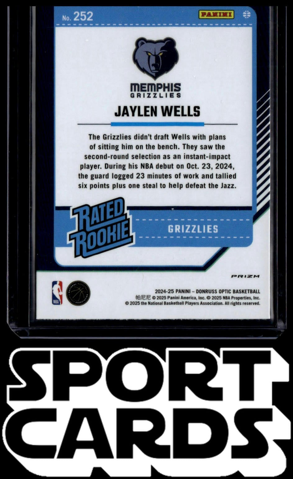 2024-25 Donruss Optic #252 Jaylen Wells SportCards.com