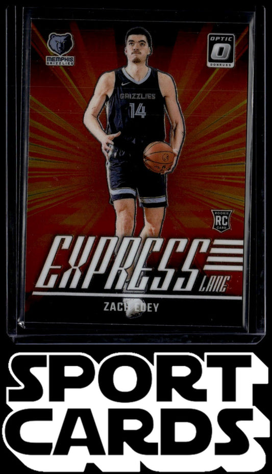 2024-25 Donruss Optic #10 Zach Edey Express Lane SportCards.com