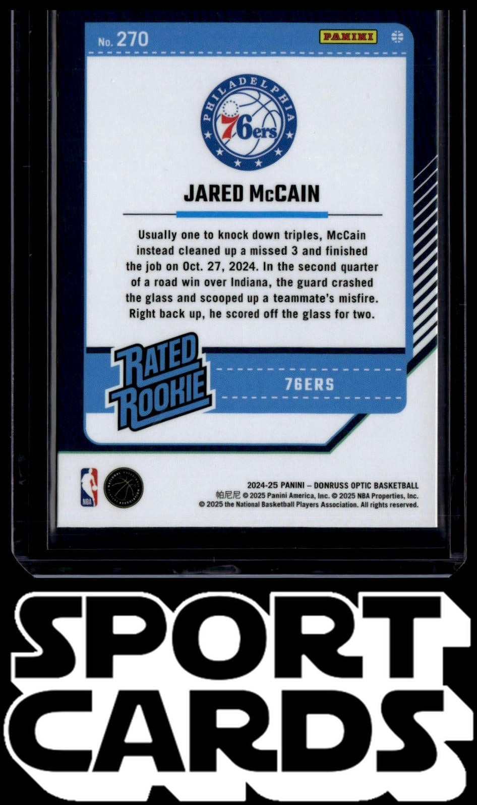 2024-25 Donruss Optic #270 Jared McCain Photon SportCards.com