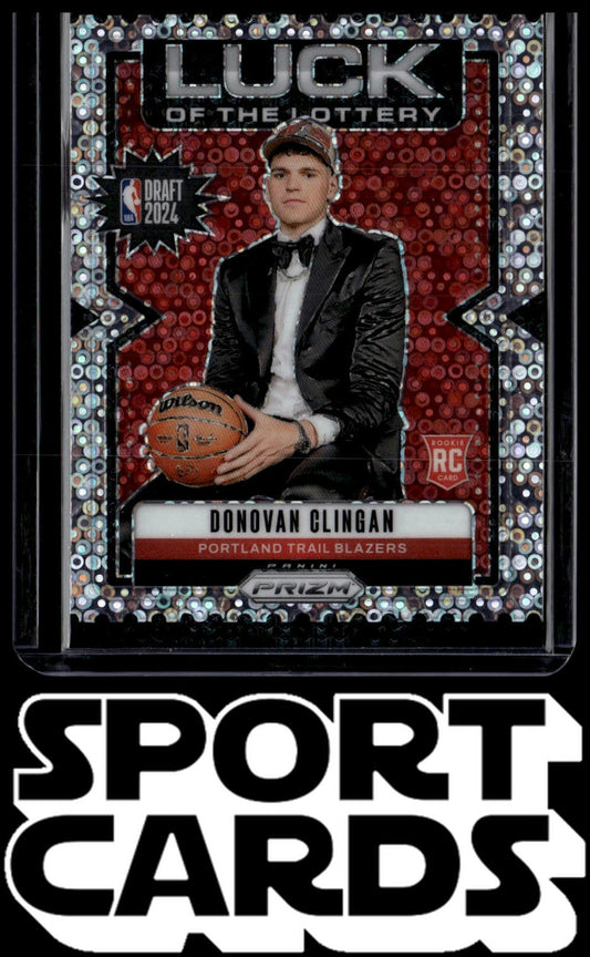 2024-25 Panini Prizm #9 Donovan Clingan Luck of the Lottery SportCards.com