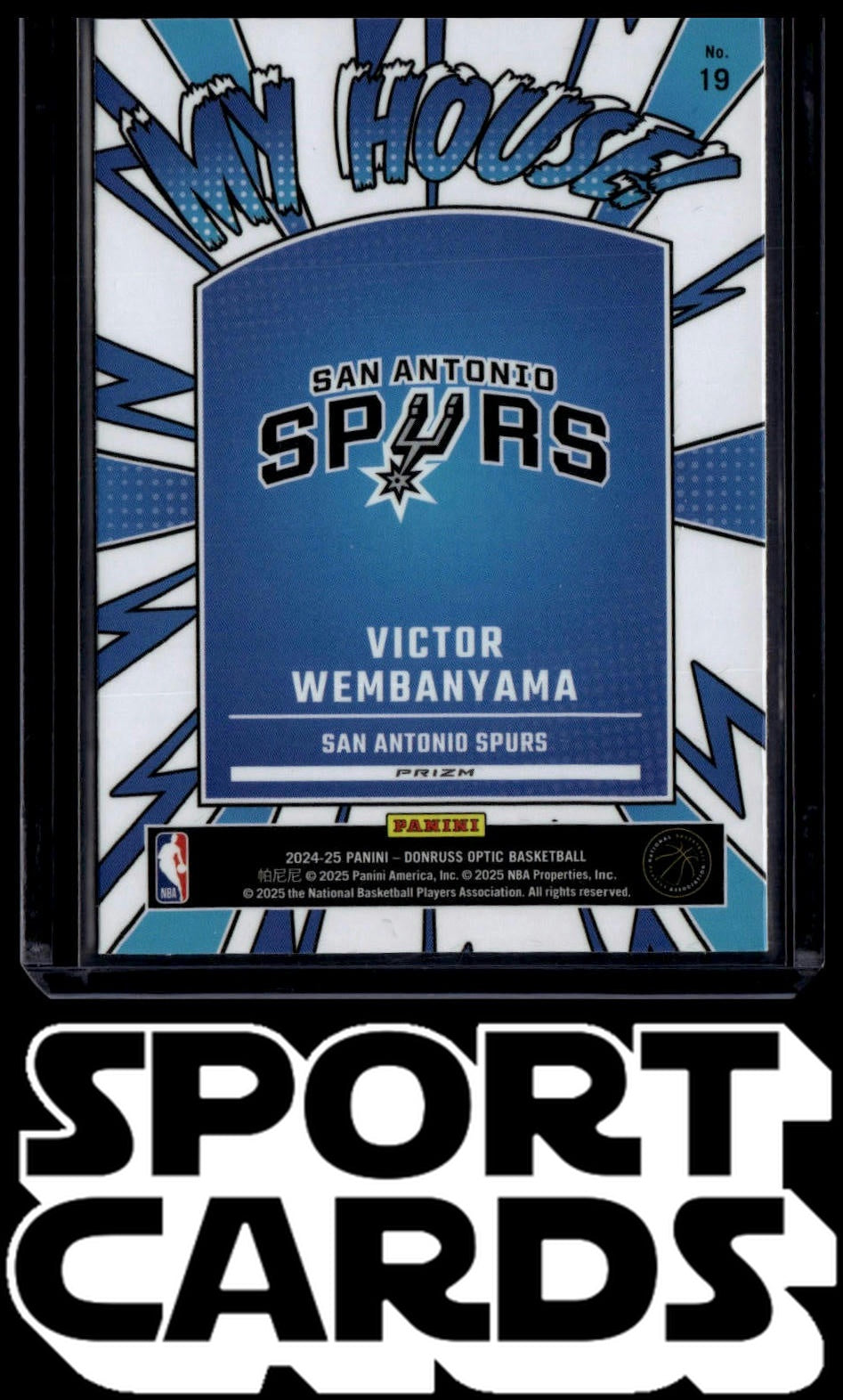2024-25 Donruss Optic #19 Victor Wembanyama My House SportCards.com