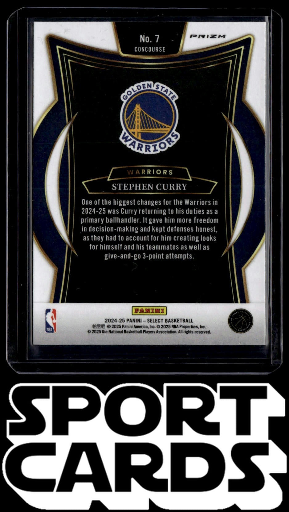 2024-25 Panini Select #7 Stephen Curry SportCards.com