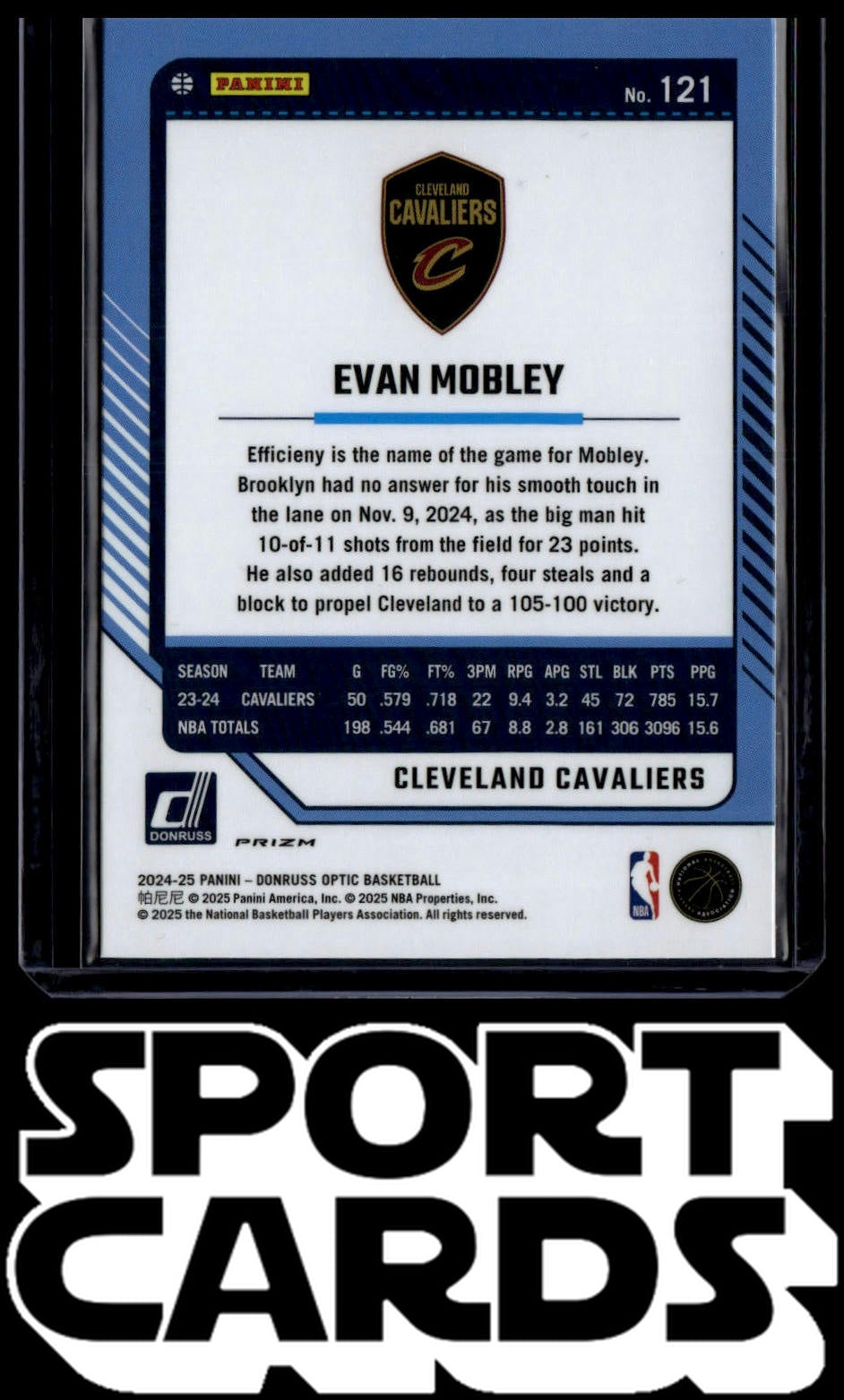 2024-25 Donruss Optic #121 Evan Mobley Photon SportCards.com