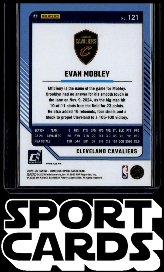 2024-25 Donruss Optic #121 Evan Mobley Photon SportCards.com