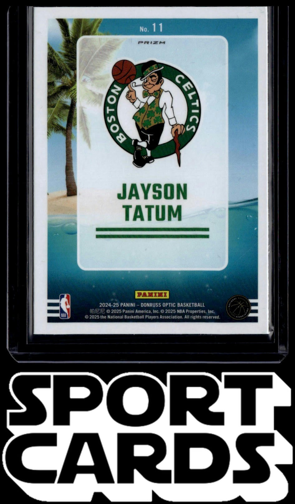 2024-25 Donruss Optic #11 Jayson Tatum Splash! Blue #/85 SportCards.com