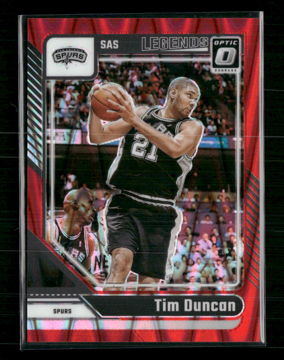 Tim Duncan 2024-25 Donruss Optic #248 Red Seismic #/149