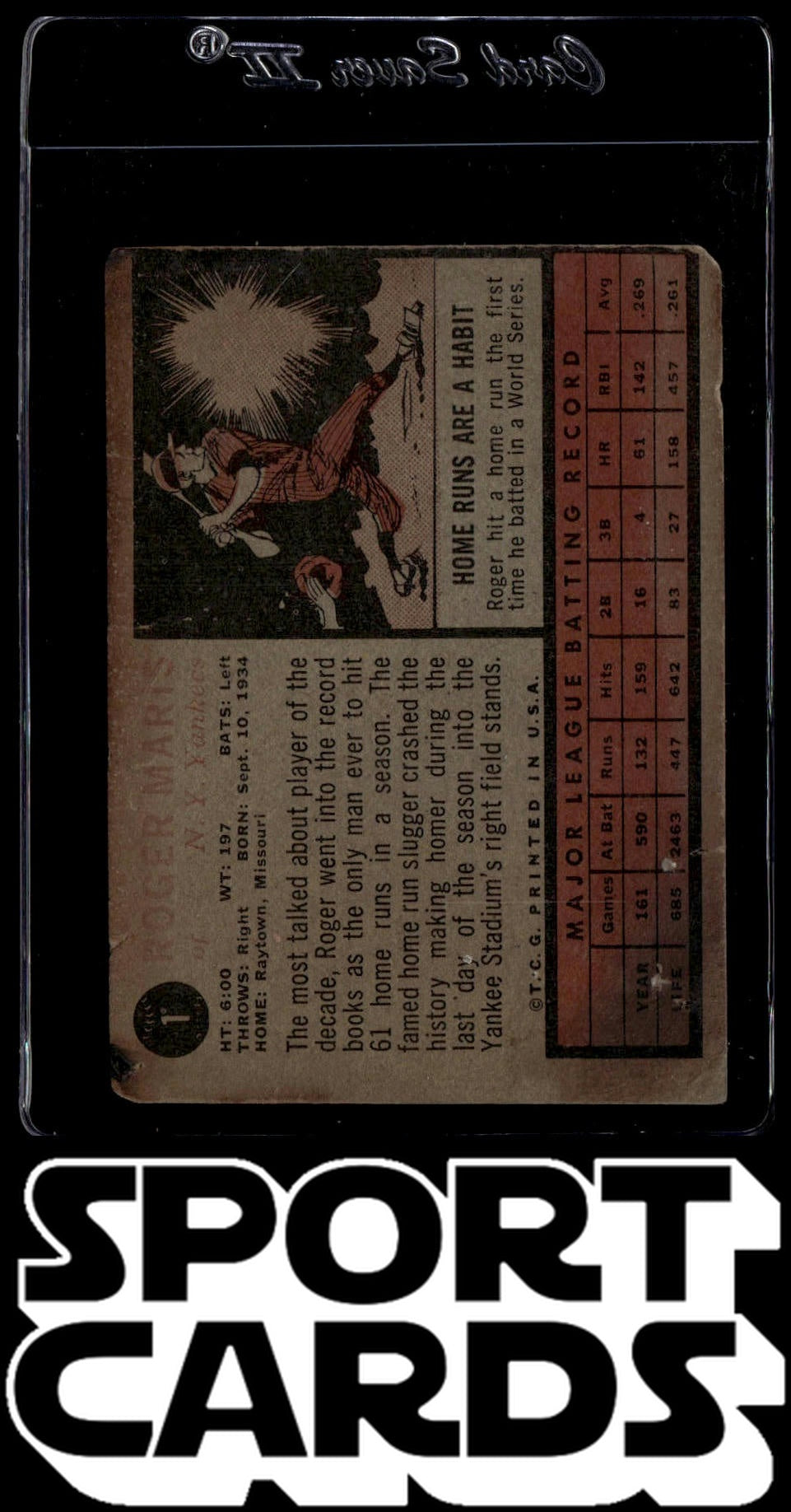 1962 Topps #1 Roger Maris SportCards.com