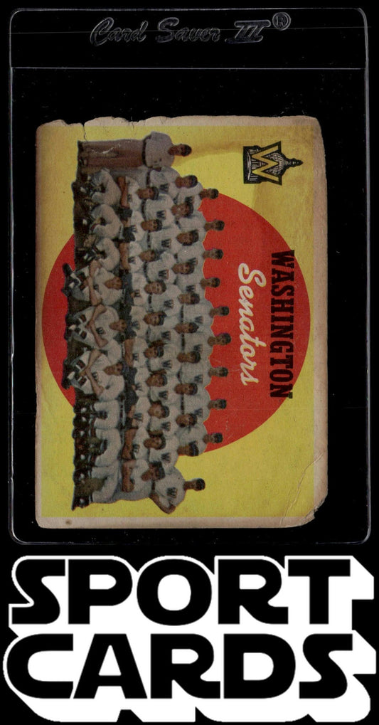 1959 Topps #397 Senators Team Card / Sixth Series Checklist: 430-495