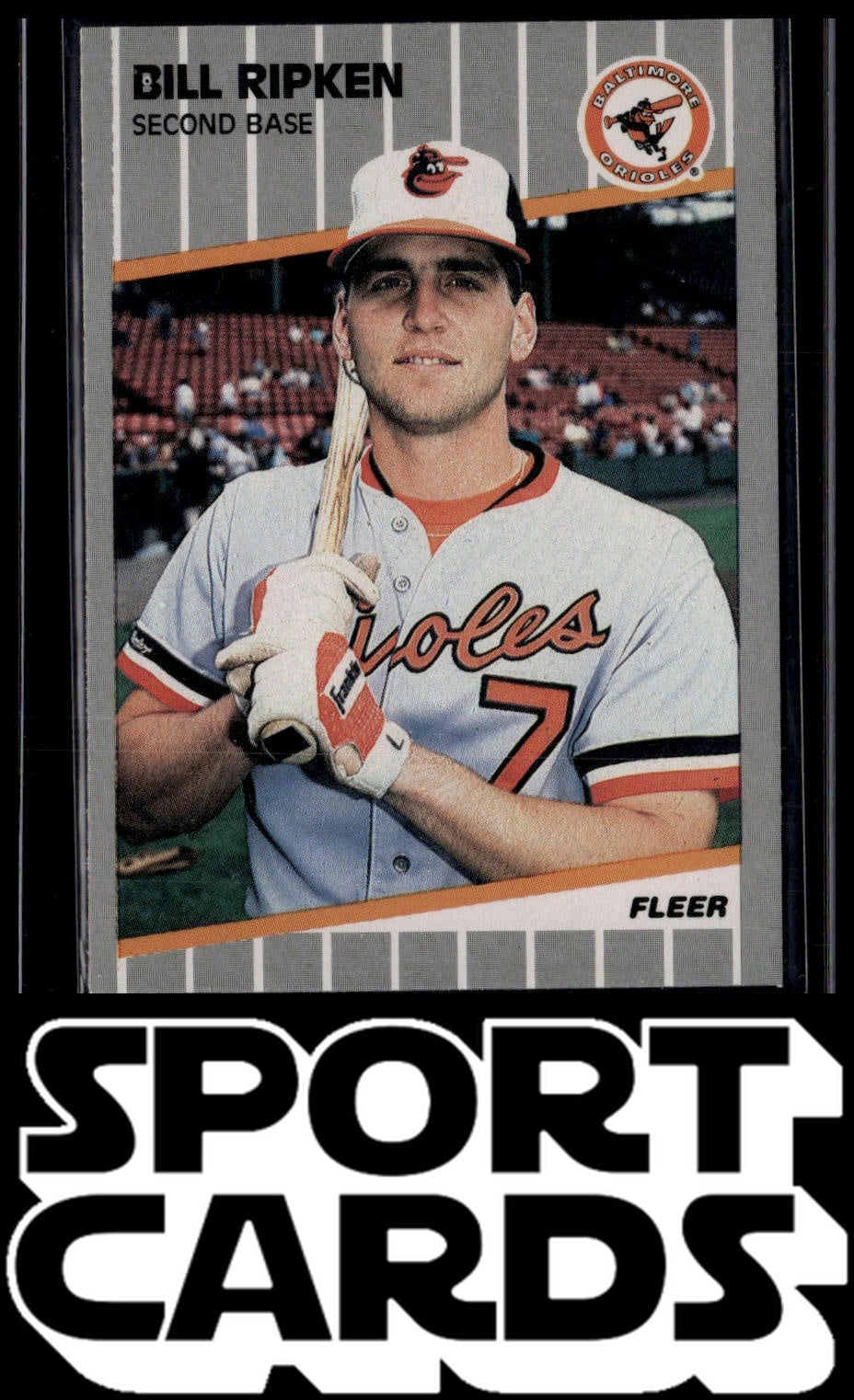 1989 Fleer #616e Bill Ripken Black box on knob SportCards.com