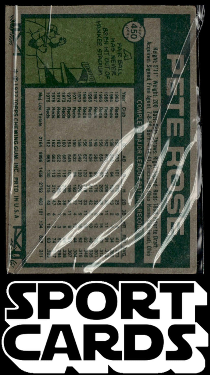 1977 Topps #450 Pete Rose SportCards.com