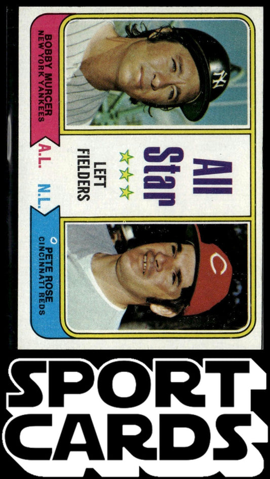 1974 Topps #337 All-Star Center Fielders (Amos Otis / Cesar Cedeno)