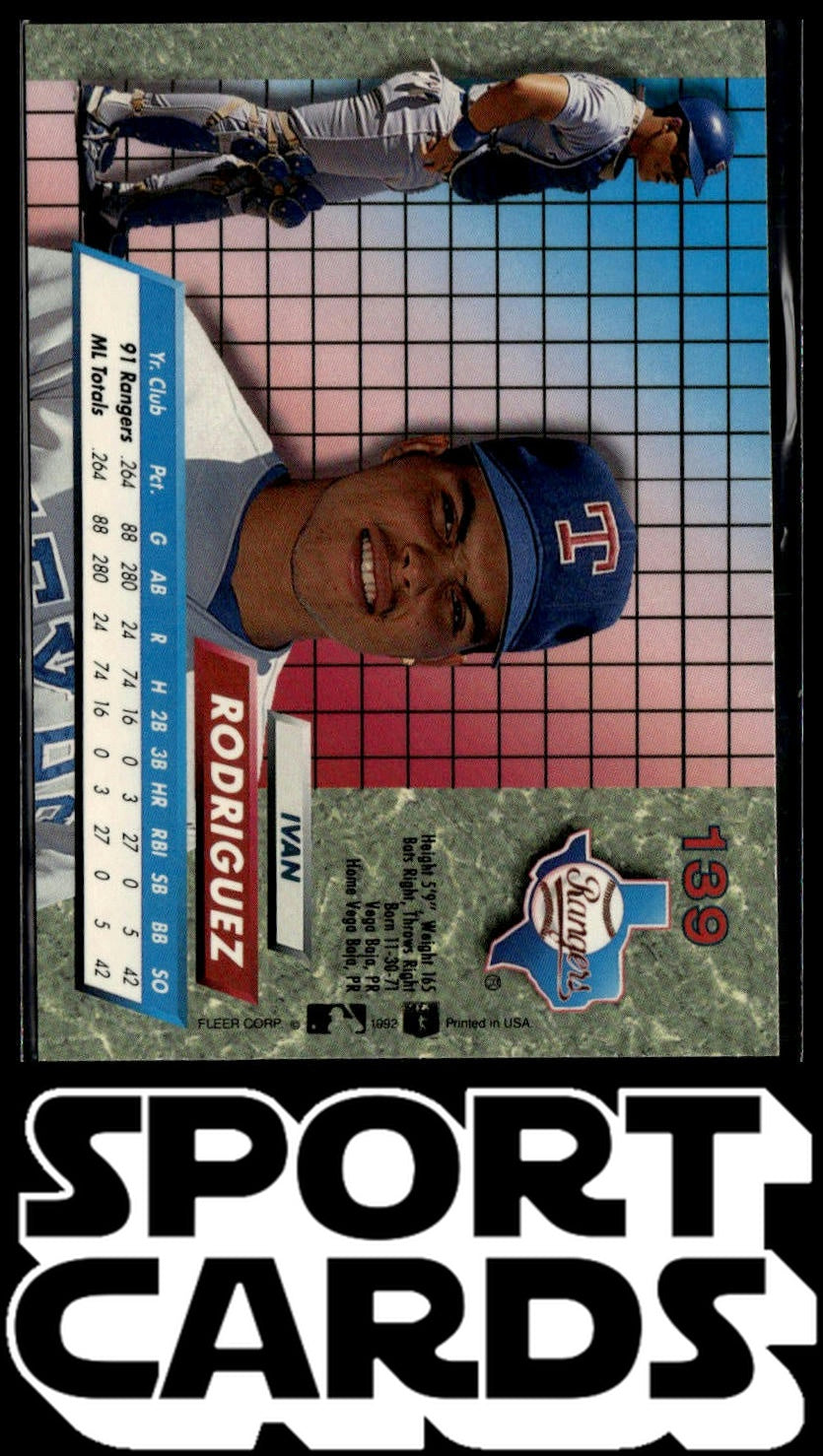 1992 Ultra #139 Ivan Rodriguez SportCards.com