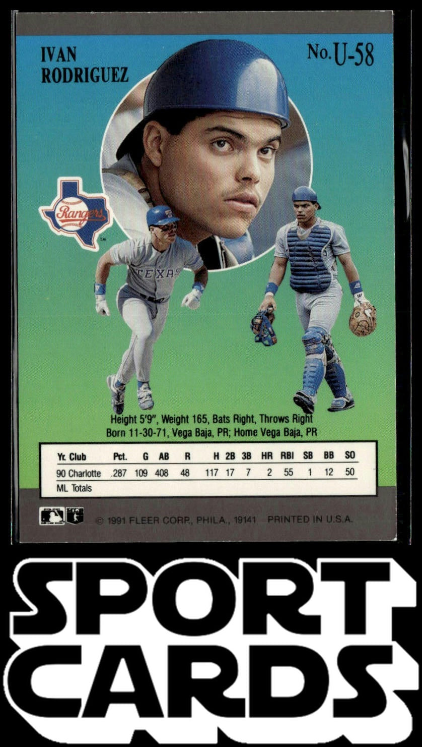 1991 Ultra Update #U-58 Ivan Rodriguez SportCards.com