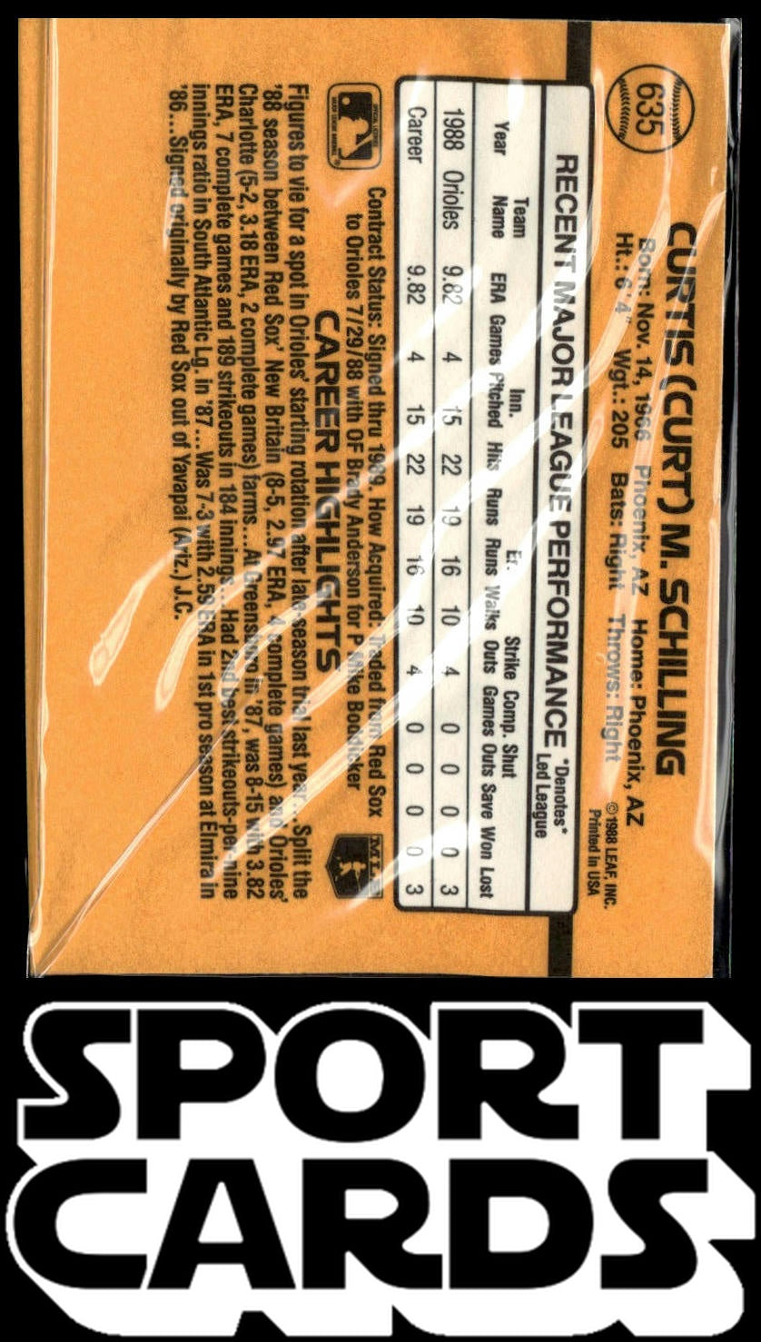 1989 Donruss #635 Curt Schilling SportCards.com