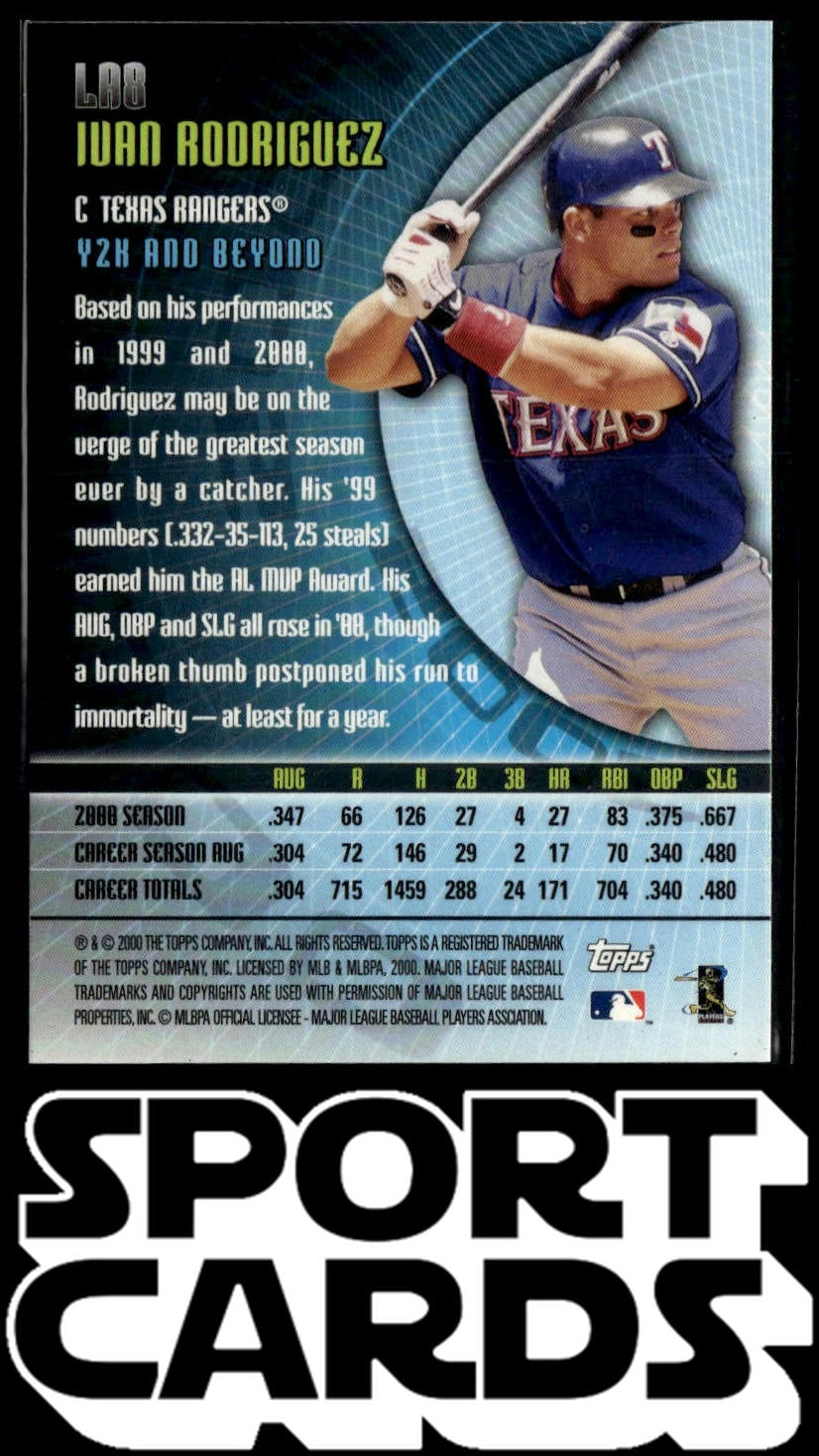 2001 Topps #LA8 Ivan Rodriguez A Look Ahead SportCards.com