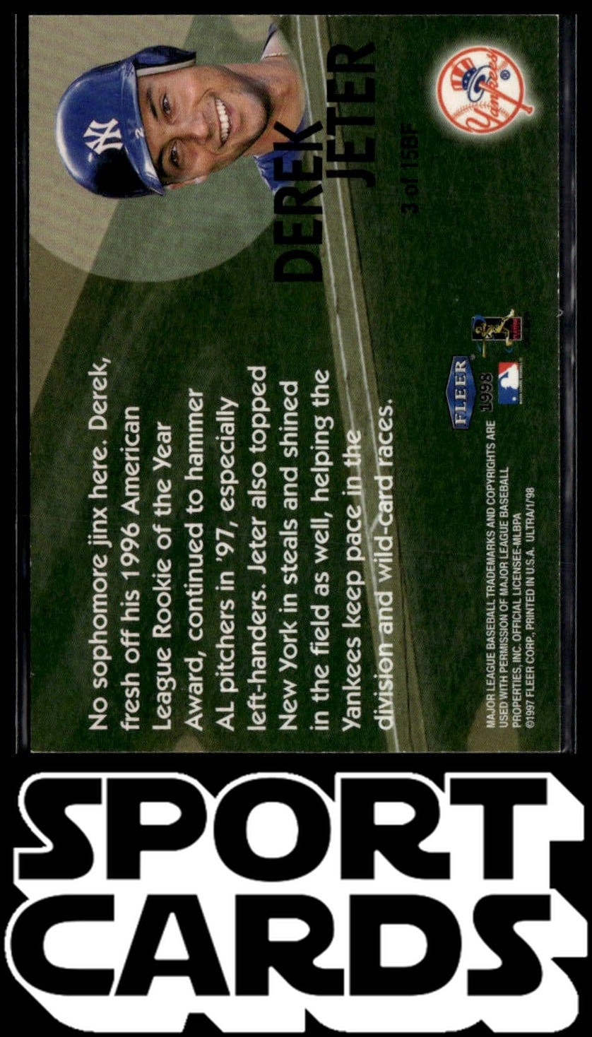 1998 Ultra #3 BF Derek Jeter Back to the Future SportCards.com