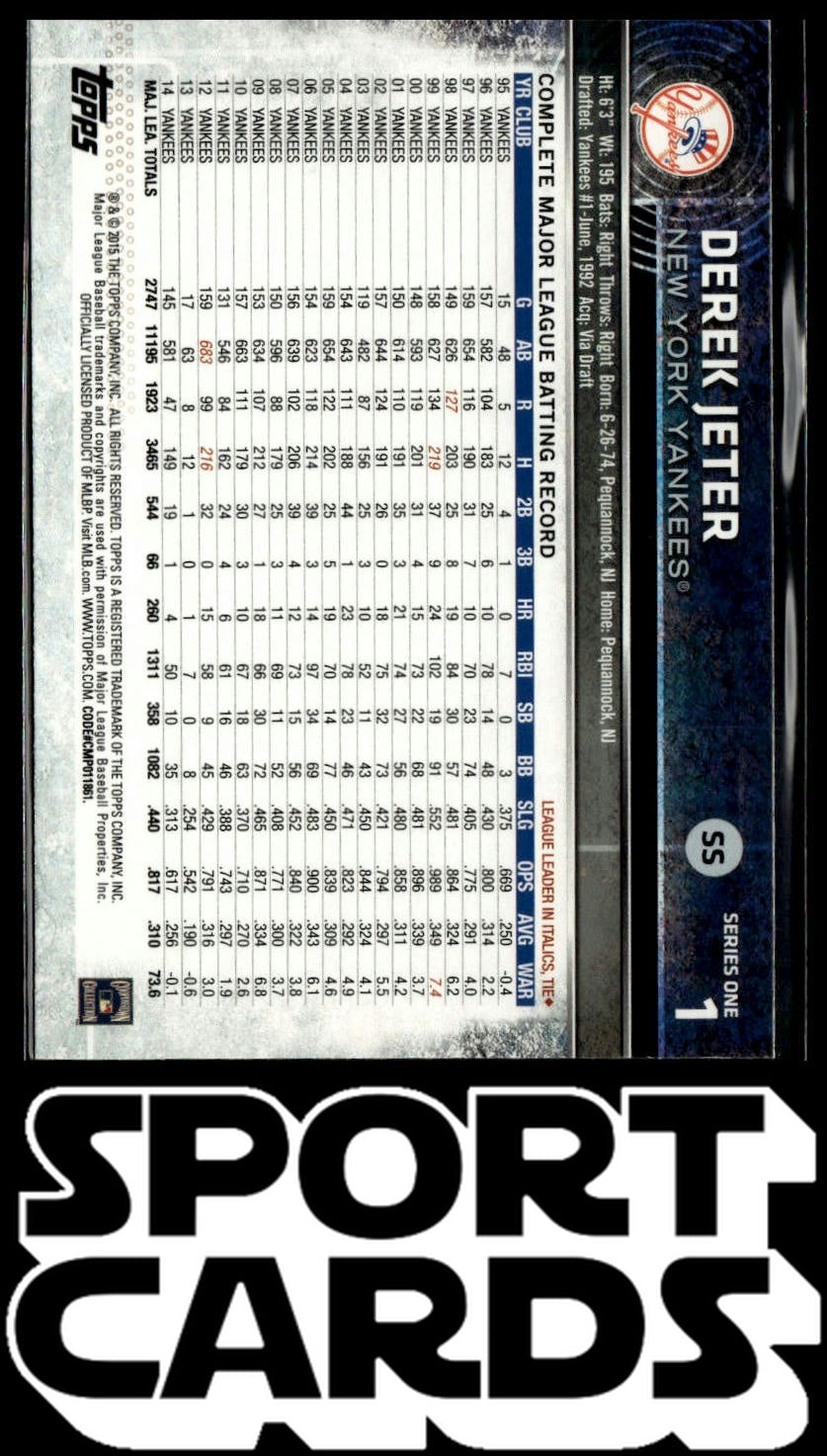 2015 Topps #1 Derek Jeter SportCards.com