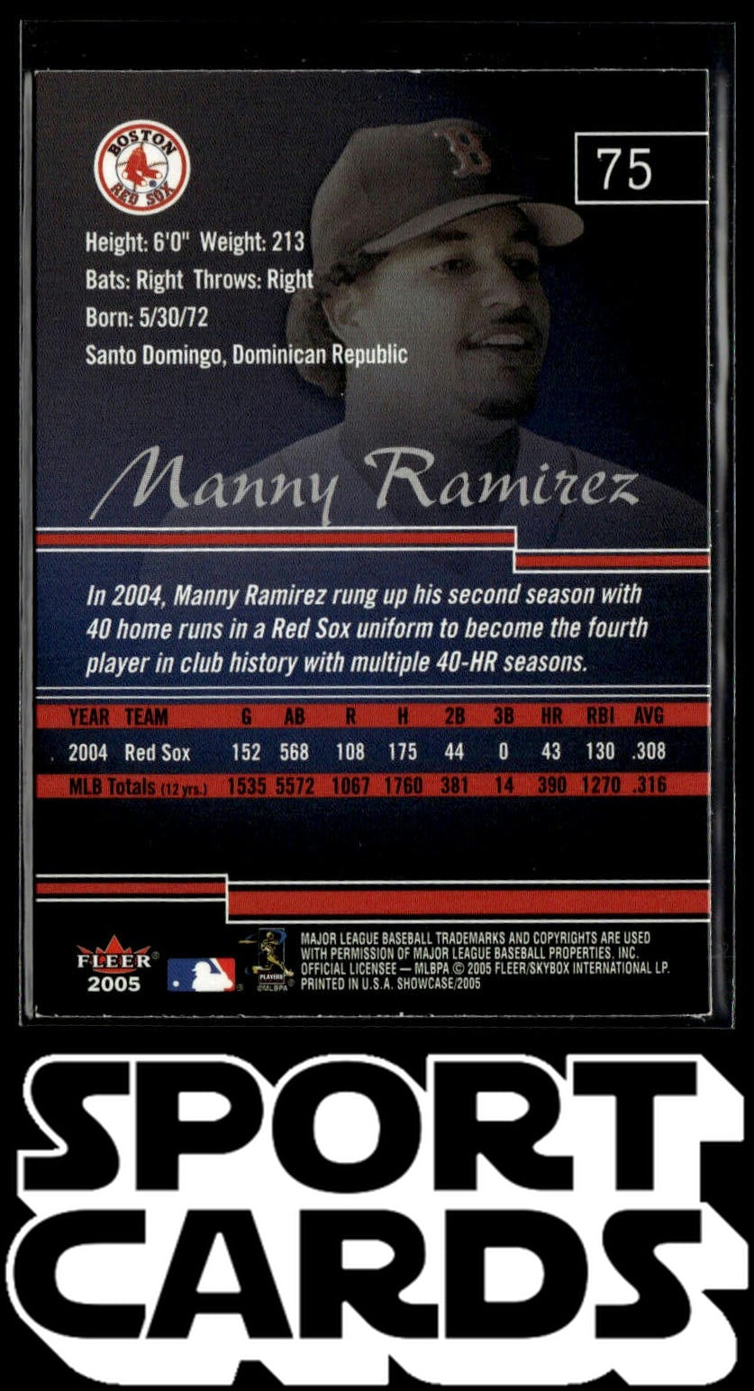 2005 Fleer Showcase #75 Manny Ramirez SportCards.com