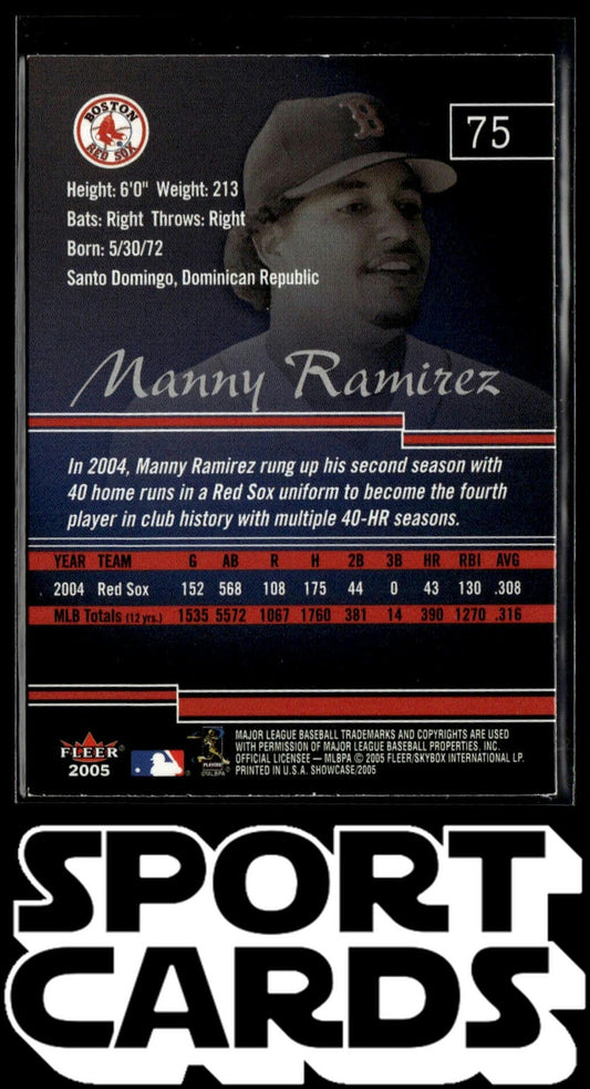 2005 Fleer Showcase #75 Manny Ramirez SportCards.com