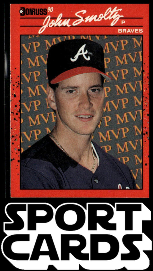 1990 Donruss #BC-12 John Smoltz Error Tom Glavine Bonus MVP's SportCards.com