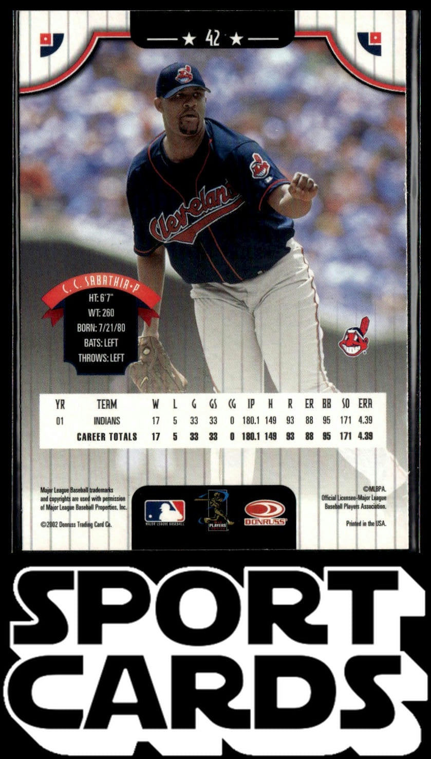 2002 Donruss #42 C.C. Sabathia SportCards.com