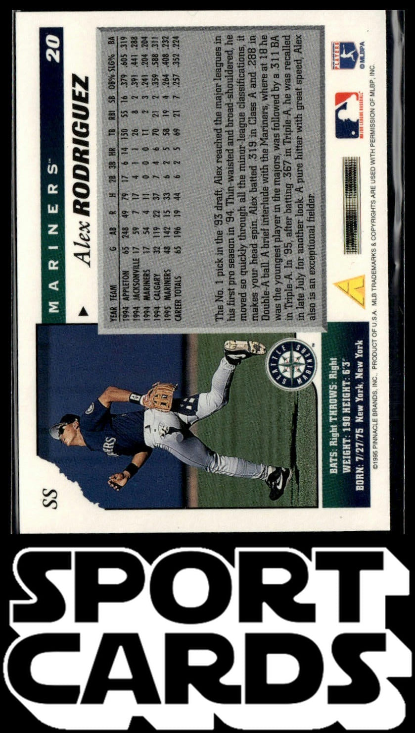 1996 Score #20 Alex Rodriguez SportCards.com
