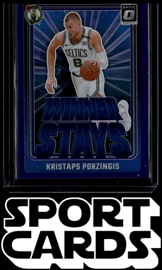 2024-25 Donruss Optic #9 Kristaps Porzingis Winner Stays Purple SportCards.com
