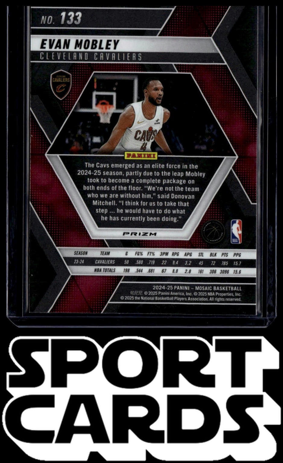 2024-25 Panini Mosaic #133 Evan Mobley SportCards.com