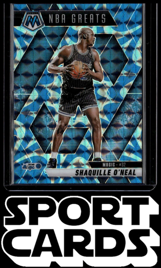 2024-25 Panini Mosaic #297 Shaquille O'Neal Reactive Blue Mosaic SportCards.com