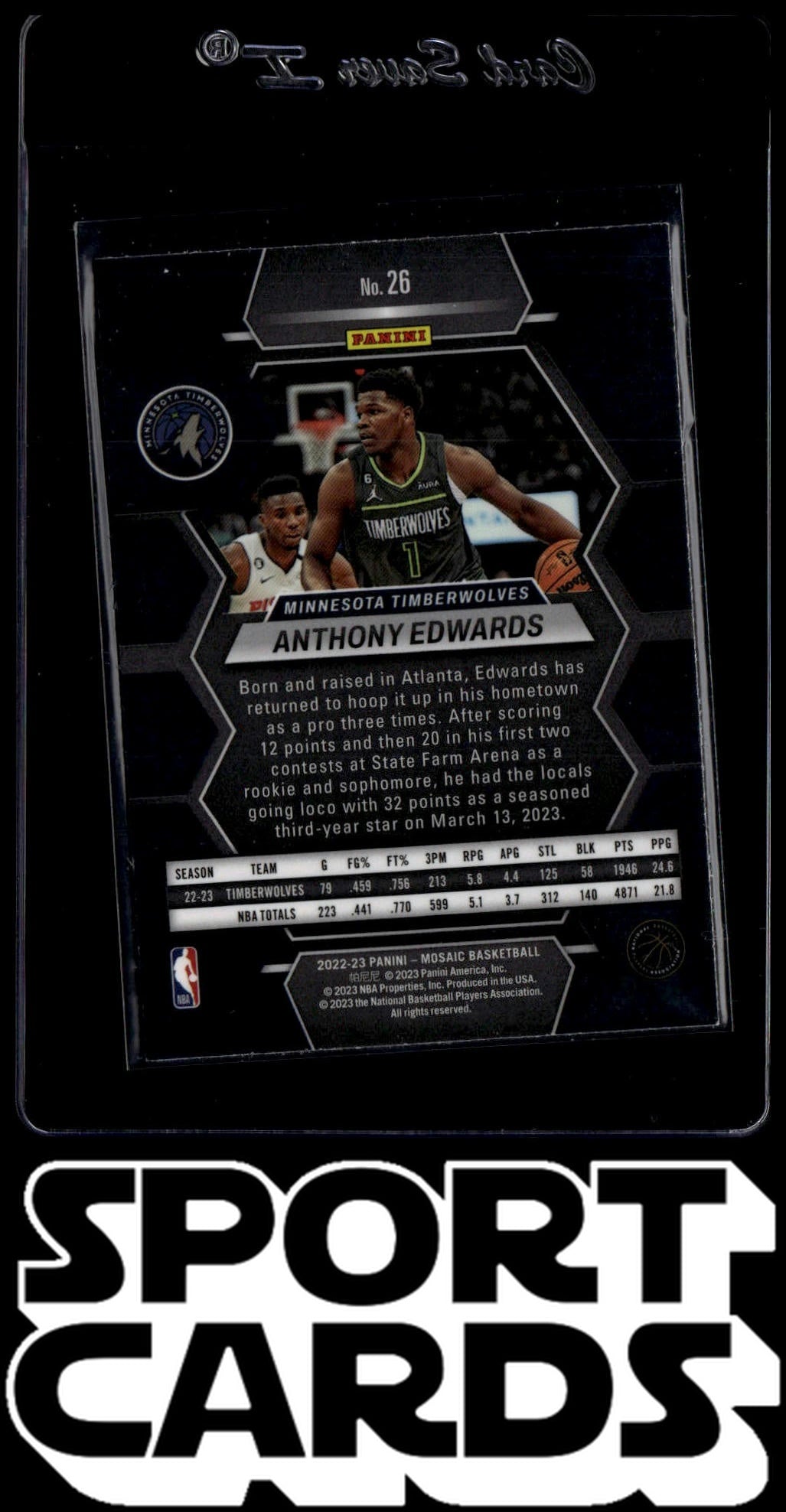 2022-23 Panini Mosaic #26 Anthony Edwards SportCards.com