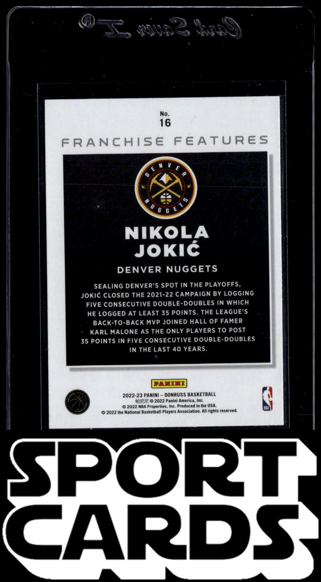 2022-23 Donruss #16 Nikola Jokic Franchise Features SportCards.com