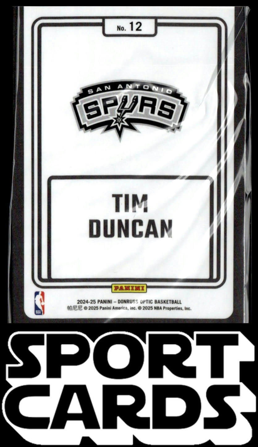 2024-25 Donruss Optic #12 Tim Duncan Winner Stays SportCards.com