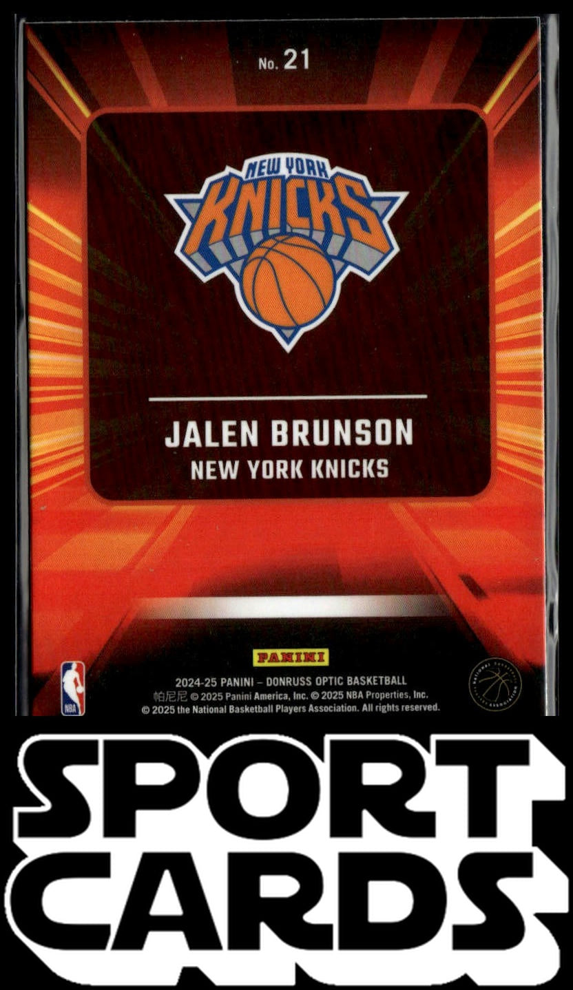2024-25 Donruss Optic #21 Jalen Brunson Express Lane SportCards.com