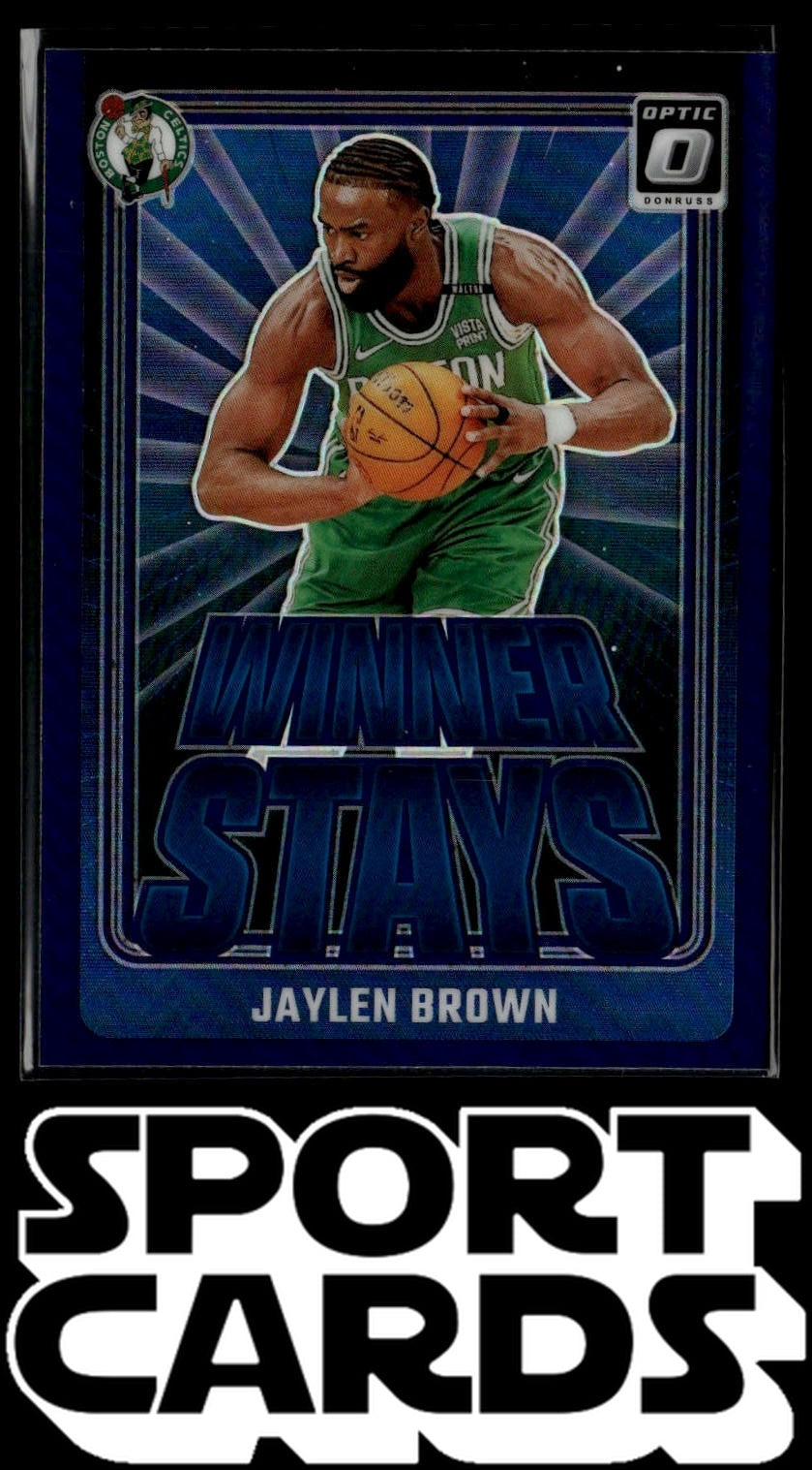 2024-25 Donruss Optic #7 Jaylen Brown Winner Stays Purple SportCards.com