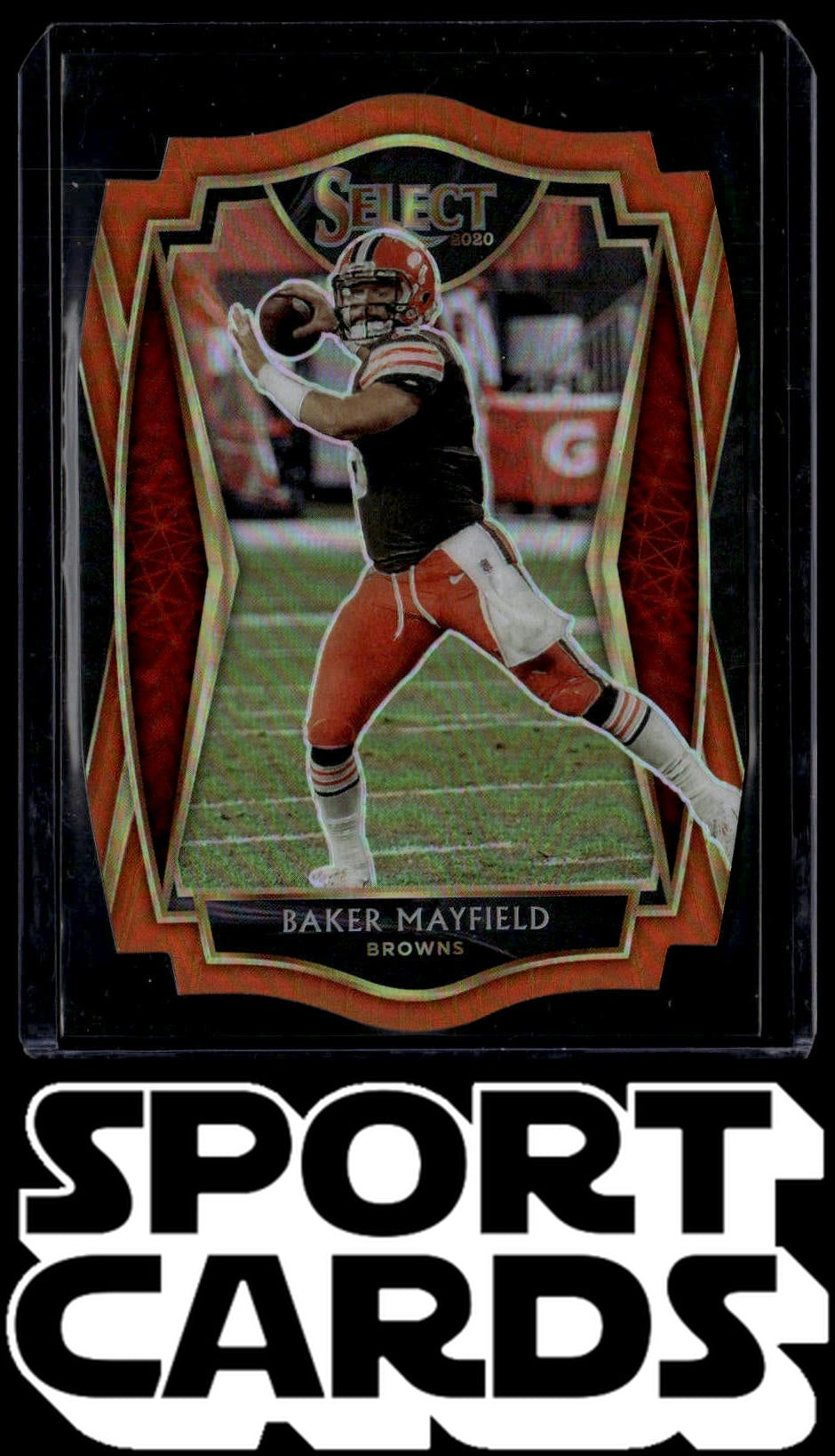 2020 Panini Select #123 Baker Mayfield Orange Prizm Die Cut SportCards.com