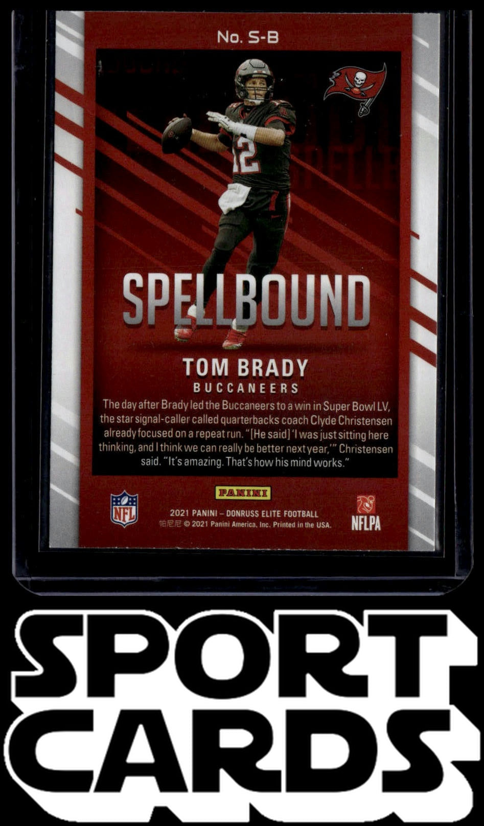 2021 Donruss Elite #S-B Tom Brady Spellbound Pink SportCards.com