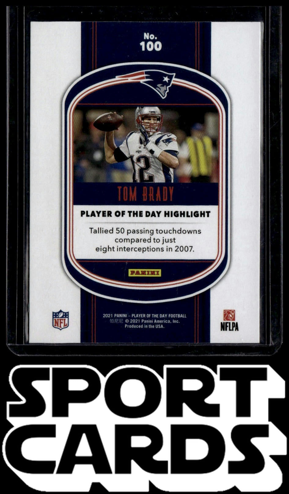 2021 Panini Player of the Day #100 Tom Brady Silver SportCards.com