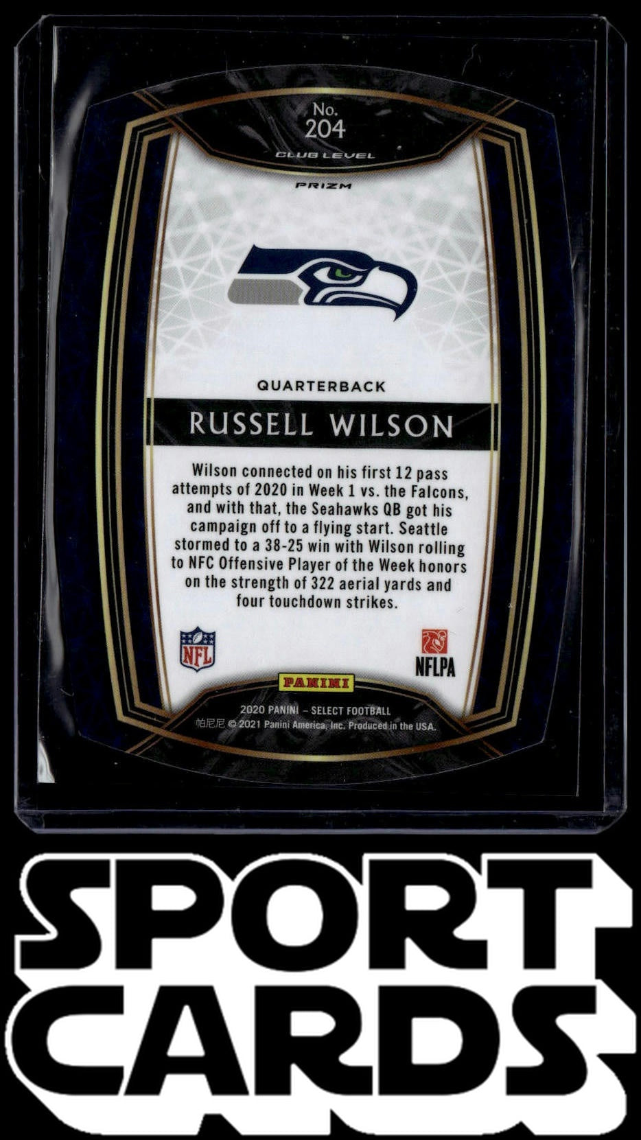 2020 Panini Select #204 Russell Wilson Silver Prizm SportCards.com