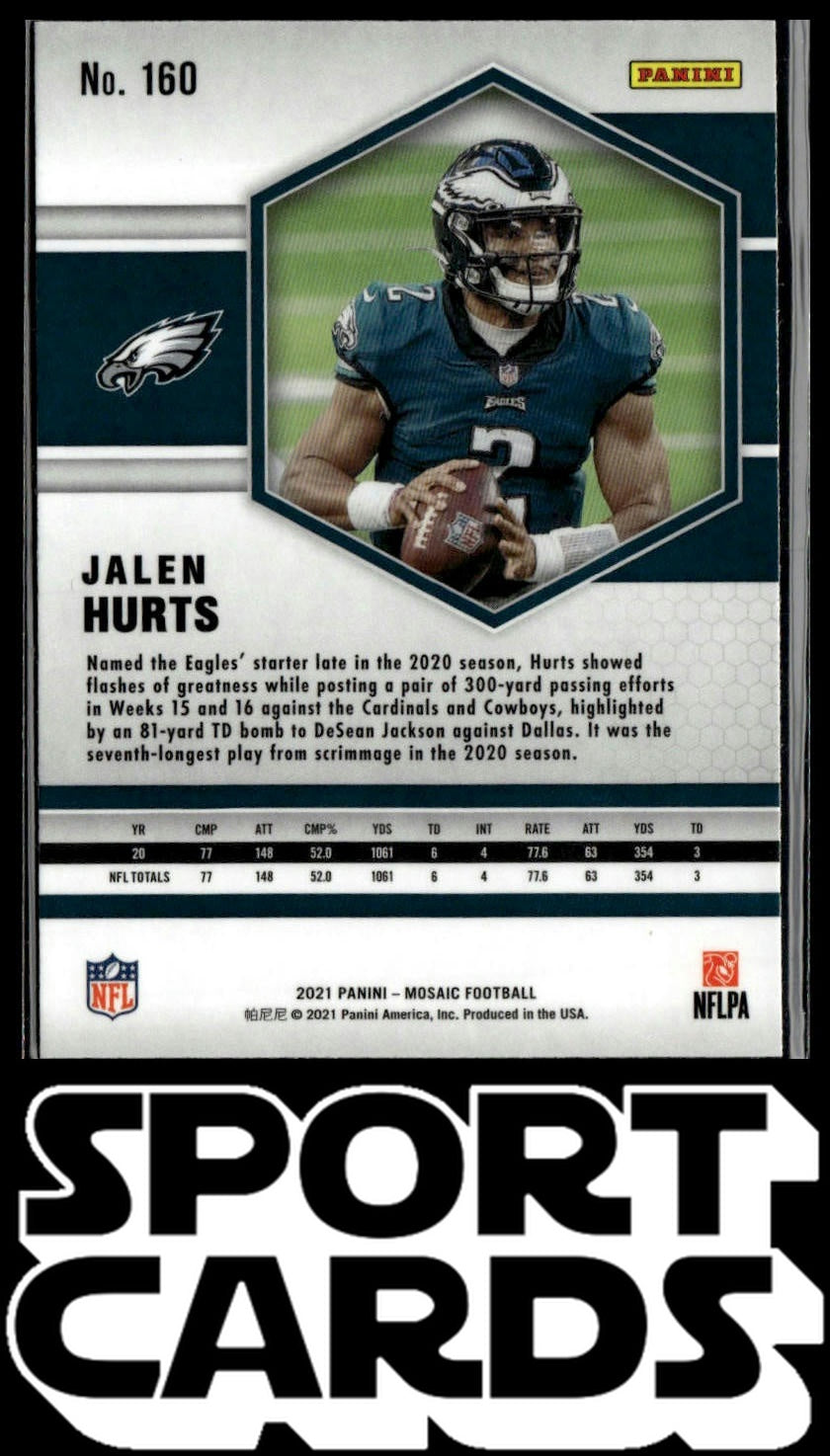 2021 Panini Mosaic #160 Jalen Hurts SportCards.com