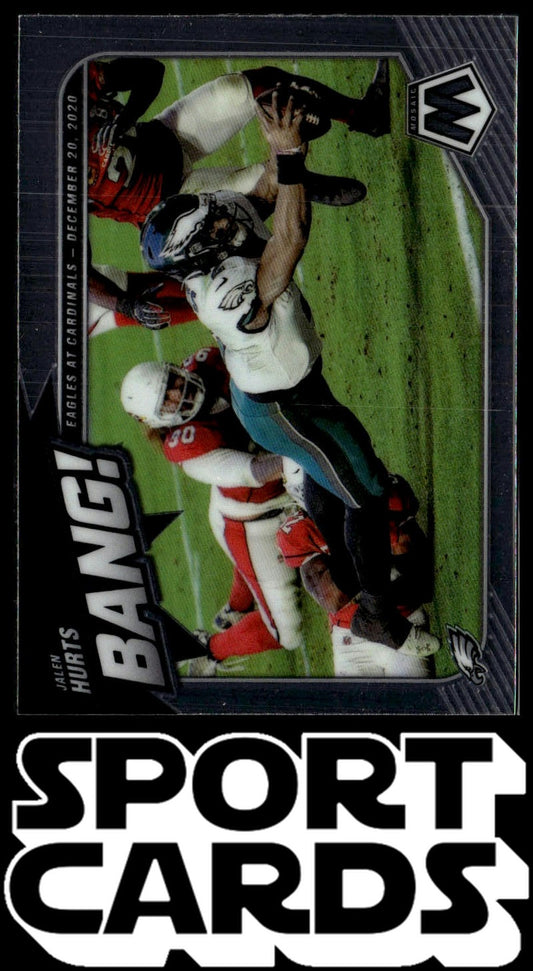 2021 Panini Mosaic #B-4 Jalen Hurts Bang! SportCards.com