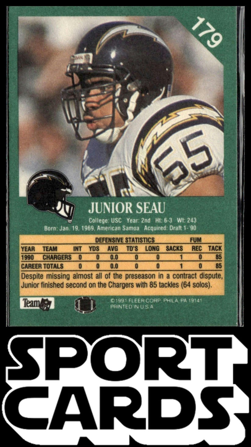 1991 Fleer #179 Junior Seau SportCards.com