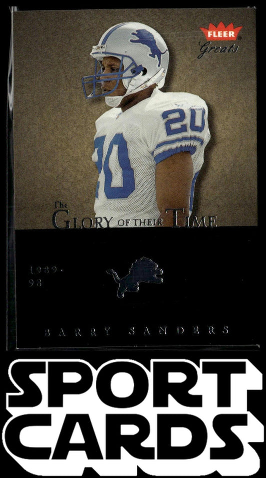 2004 Fleer Greats of the Game #22 GOT Barry Sanders Glory of Their Time #/1997