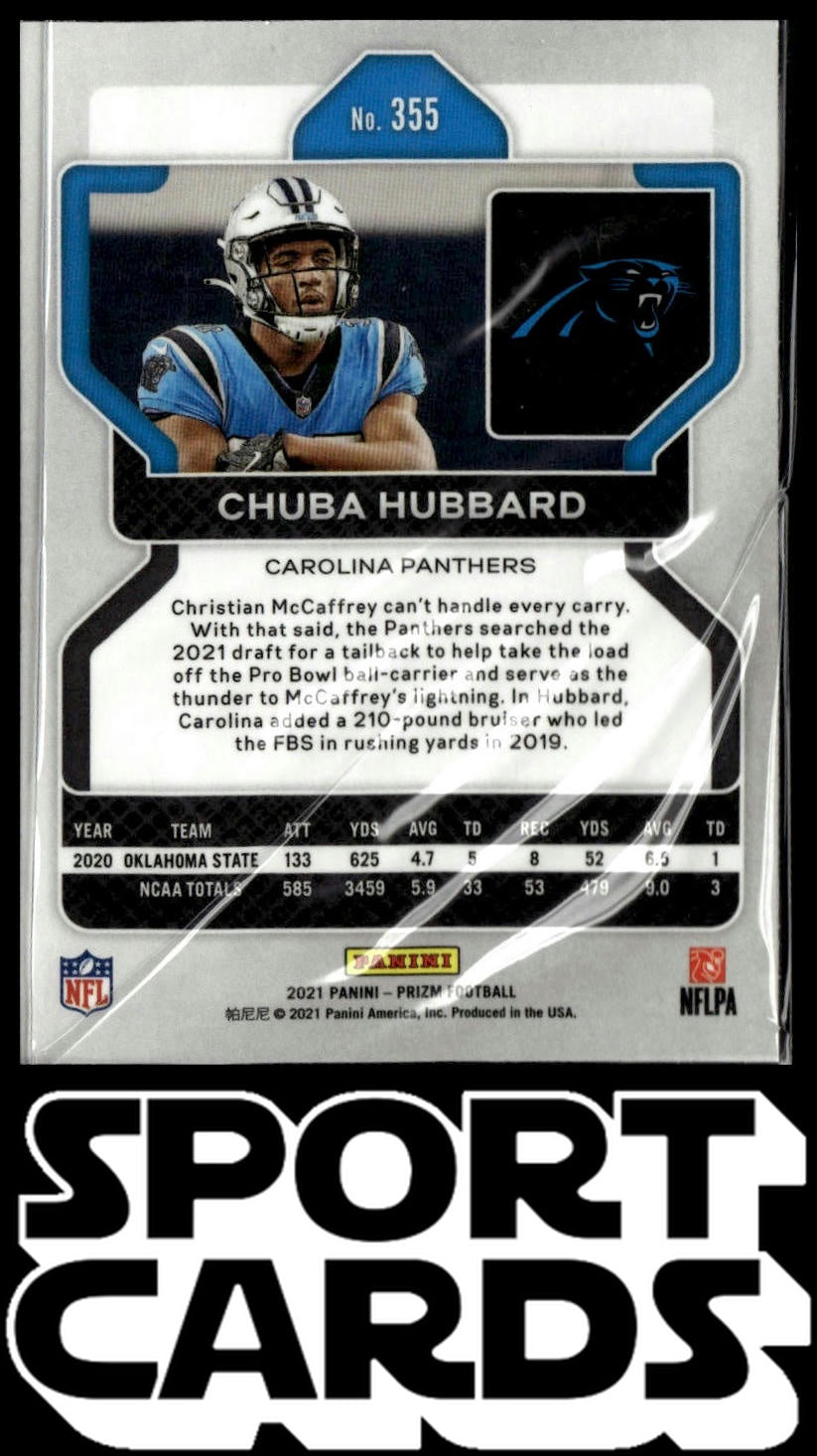 2021 Panini Prizm #355 Chuba Hubbard SportCards.com