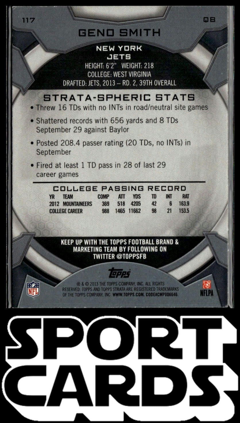 2013 Topps Strata #117 Geno Smith SportCards.com