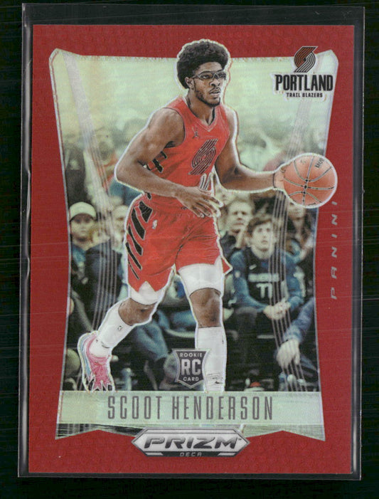 Scoot Henderson 2023-24 Panini Prizm Deca #213 Prizms Red #/199